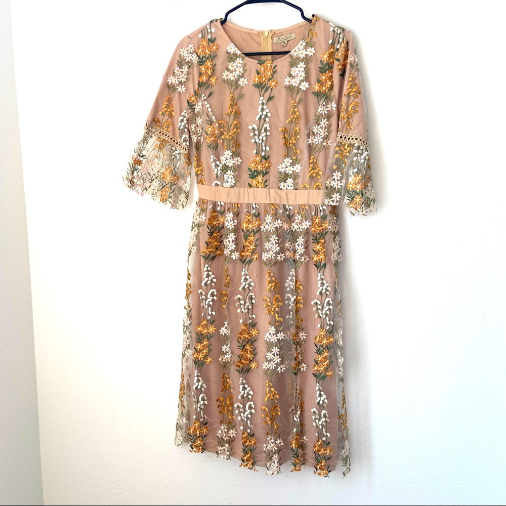NEW embroidered floral dress